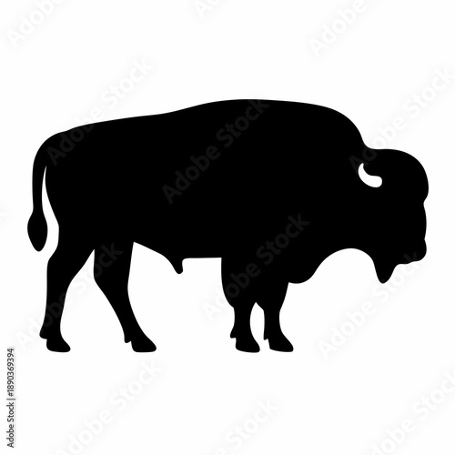 Silhouette of a Majestic Bison, a symbol of the American West
