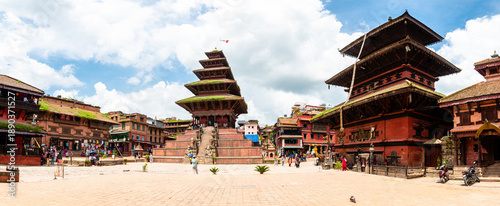 Tableau sur toile street view of bhaktapur city, nepal