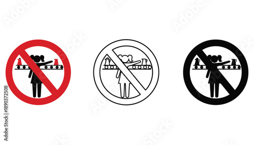 A set of warning signs prohibiting certain actions outdoors