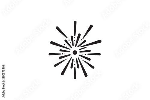Abstract starburst explosion graphic depicting energy, celebration, or impact event