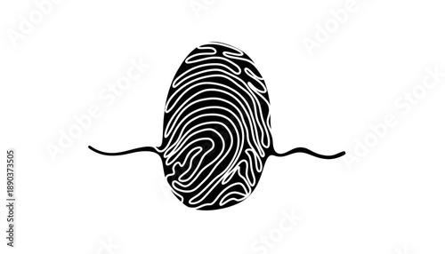 A fingerprint face mask on a plain white background for identity protection