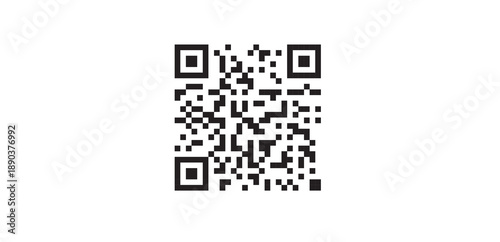 Fotografie qr code on white background