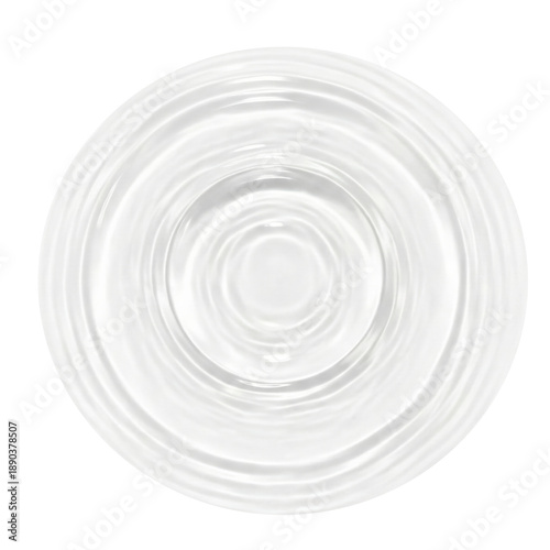 Cuadro en lienzo Top View Of Circular Water Ripple On White Surface