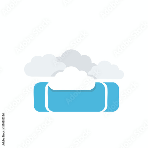 Cloud Storage Icon with Data Backup