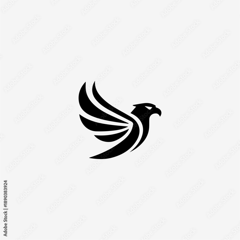 Fototapeta premium Herald Eagle Logo, Royal Herald Eagle Icon, Eagle Minimal Logo, Eagle Symbol, Heraldic Emblem