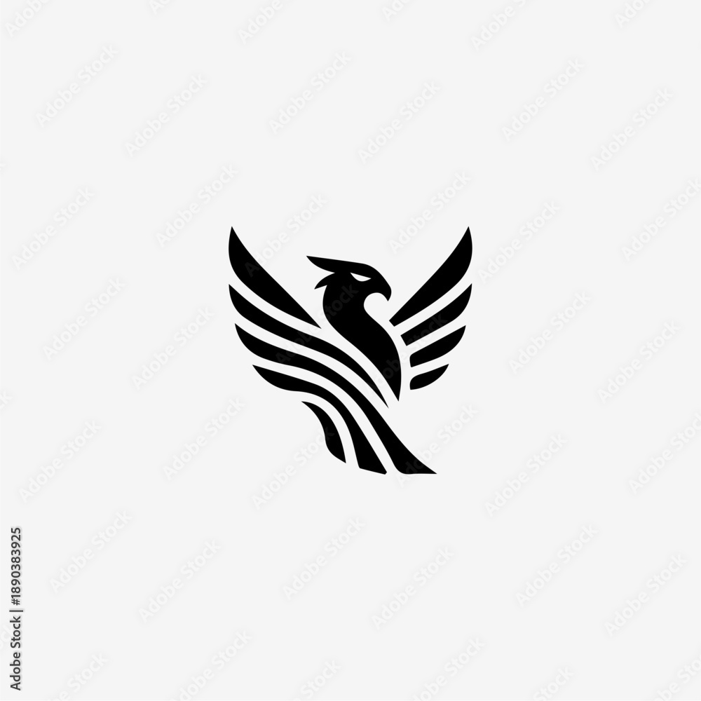 Obraz premium Herald Eagle Logo, Royal Herald Eagle Icon, Eagle Minimal Logo, Eagle Symbol, Heraldic Emblem