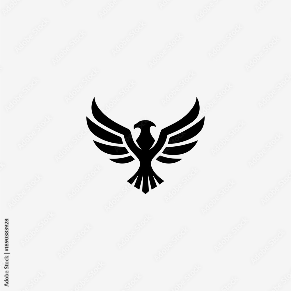 Fototapeta premium Herald Eagle Logo, Royal Herald Eagle Icon, Eagle Minimal Logo, Eagle Symbol, Heraldic Emblem