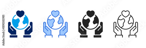 Responsibility  Icon Set Different Style Collection. 