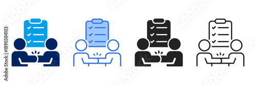 Accountability  Icon Set Different Style Collection. 