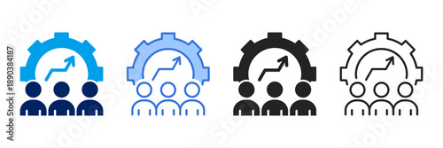 Development  Icon Set Different Style Collection. 