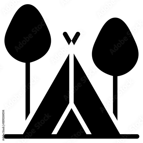 Tend icon glyph style vector illustration