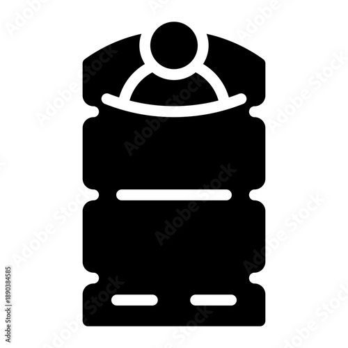 Sleeping bag icon glyph style vector illustration