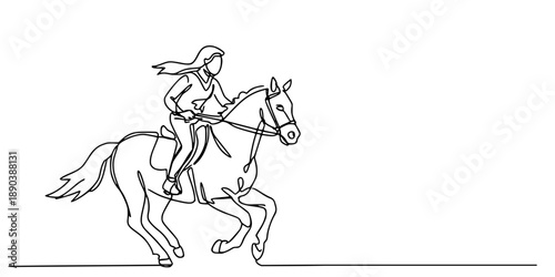 Black horse and rider silhouette vector illustration for equestrian sport design