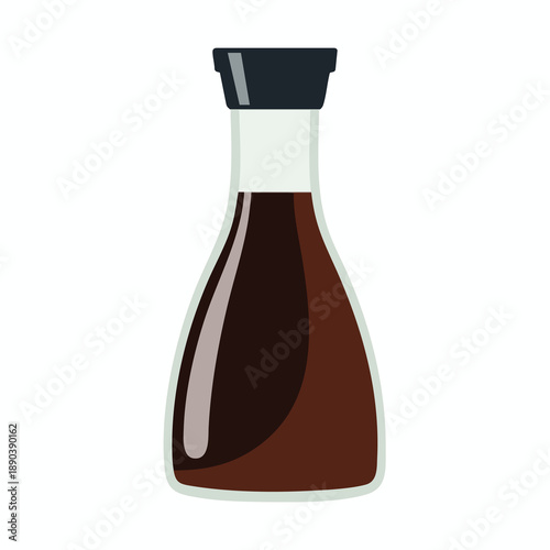 Bottle of Dark Brown Liquid
