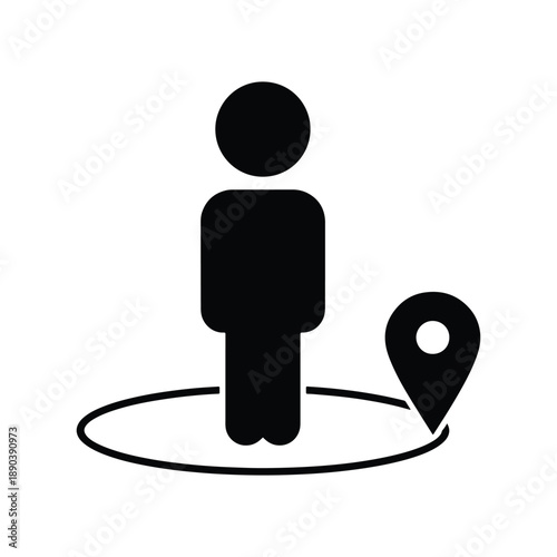 Current location icon, vector best flat icon.