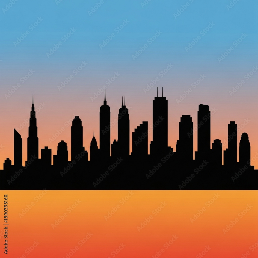 Obraz premium chicago skyline at sunset