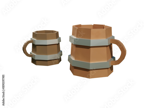 Mug of beer, Old wooden mug