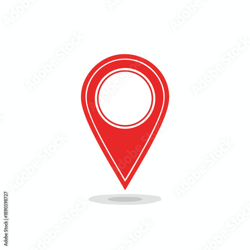 Free Download Red Map Pin Icon on White Background - GFXLoad