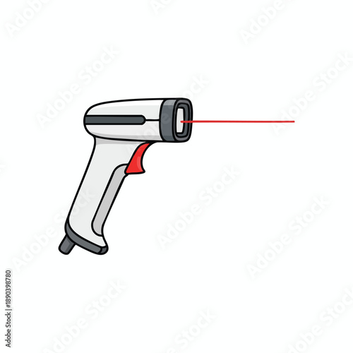 Infrared Thermometer Gun Illustration