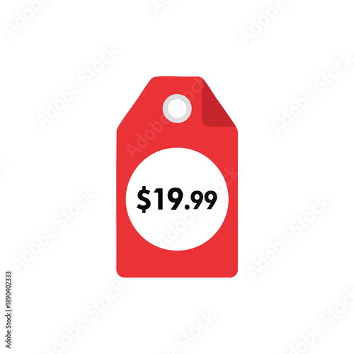 Red Price Tag with 19 99