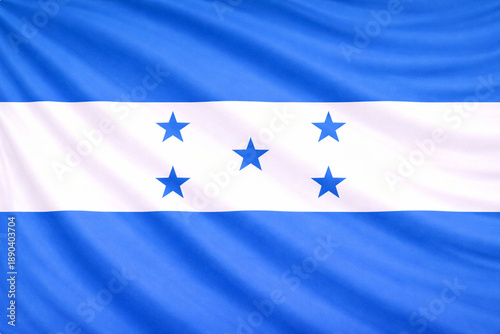 High Quality Waving Flag of Honduras in Horizontal Format – National Symbol Background