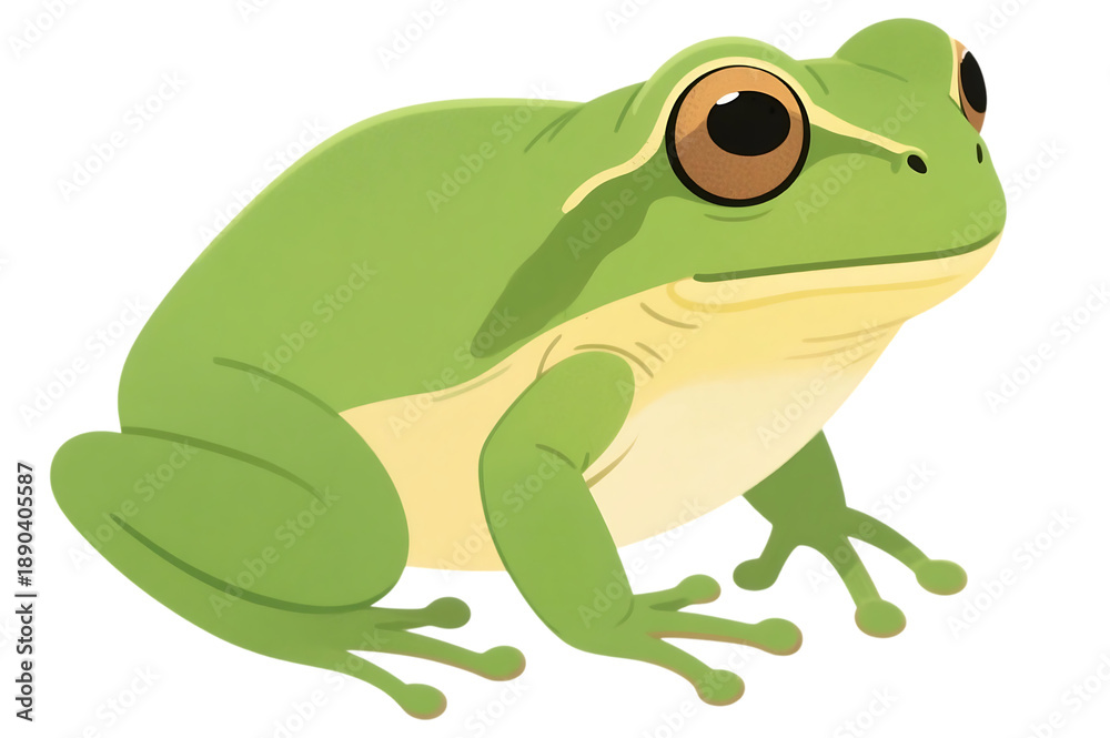 Fototapeta premium Illustration of a green tree frog