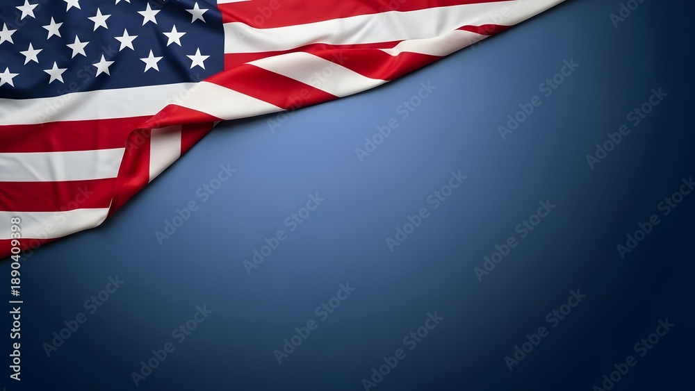 Fototapeta premium American flag on dark background