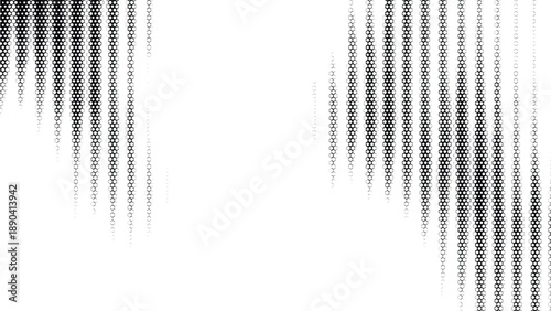 Abstract vector illustration of descending geometric patterns with hexagonal shapes