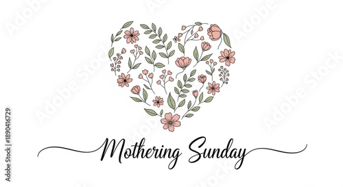 Adorable cartoon animals with flowers and their cute offspring