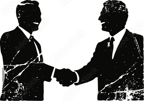 Businessmen shaking hands successful partnership and agreement teamwork and cooperation concept