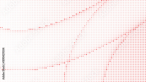 Wavy red star halftone pattern abstract background, Flowing red star halftone texture