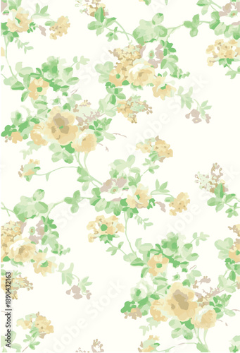 Small Flower pattern. Ditsy floral seamless pattern. Small little flower background. Repeat pattern. Ditsy print. Botanic surface design. Hand draw floral flower pattern for fashion, fabric,decor