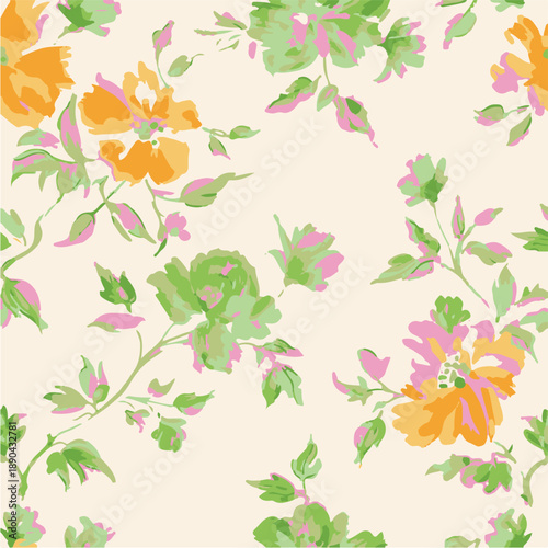 Small Flower pattern. Ditsy floral seamless pattern. Small little flower background. Repeat pattern. Ditsy print. Botanic surface design. Hand draw floral flower pattern for fashion, fabric,decor