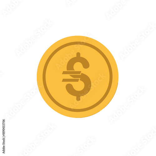 Dynamic golden dollar coin icon representing fast money transactions, quick financial growth, and rapid digital payments in modern economic systems and digital finance solutions
