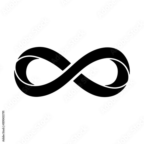 Black infinity symbol with sleek design