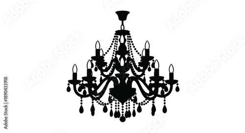 Elegant black chandelier design a striking visual silhouette