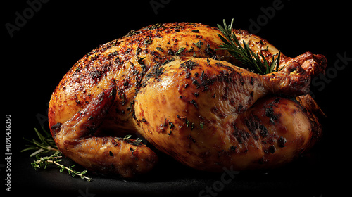 Wallpaper Mural Premium roast chicken styled in a dark gourmet mood. Torontodigital.ca