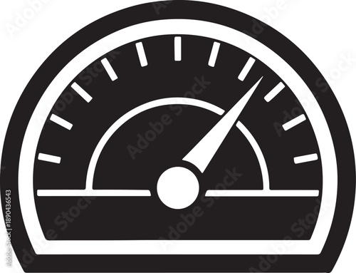 Speedometer gauge measuring velocity showing fast high performance level