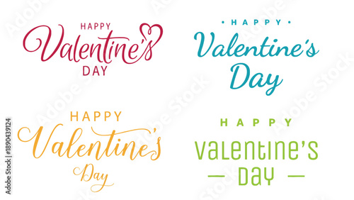 A colorful Valentine's Day greeting card with multiple designs
