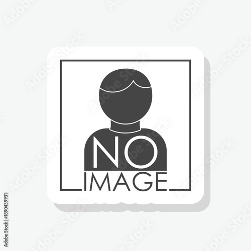 Photo Not Available Icon sticker isolated on gray background
