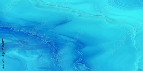 Clear blue water surface with ripples and waves creates an abstract liquid texture of turquoise aqua reflections in a clean summer swimming pool or calm nature ocean