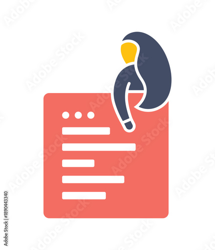 Quirky illustration of a woman figure reaching out from an internet browser window. Concept of digital connection, breaking boundaries, and online exploration in abstract vector art.