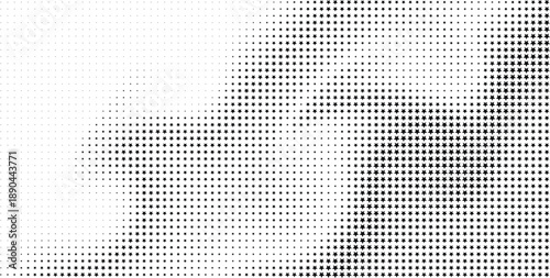 Dense black star halftone white background, Heavy star halftone abstract pattern
