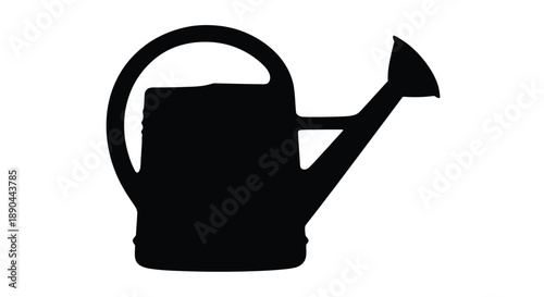 Black silhouette of a classic watering can simple design silhouette