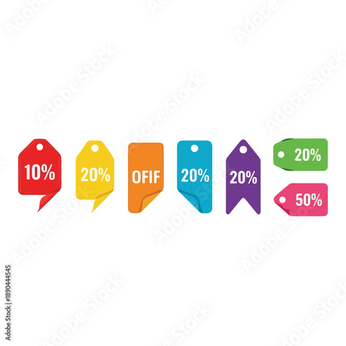 Assorted Discount Tags and Labels