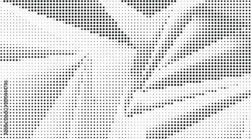 Complex black stars and dots halftone pattern, Detailed star dot abstract texture