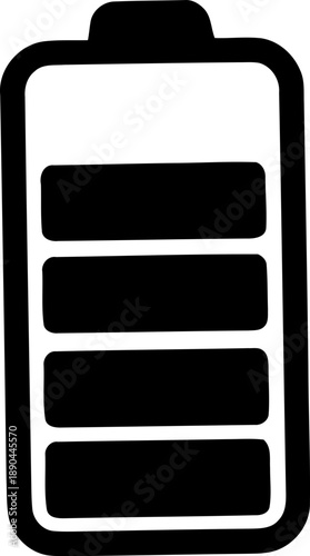 Battery icon, battery charging symbol, Collection of battery icons, Battery charge indicator.