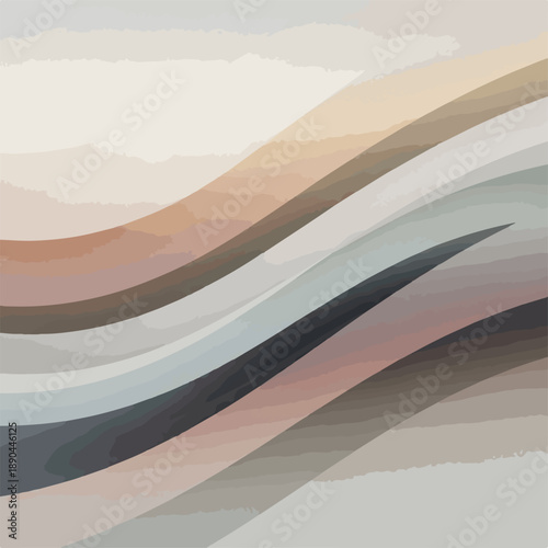 Abstract Curved Color Stripes