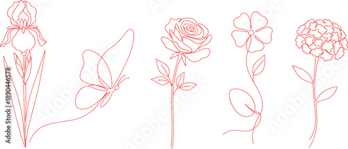 Abstract pink floral background featuring a vintage rose nature design with vector heart patterns and spring blossom leaves for a romantic wedding or Valentine card illustration