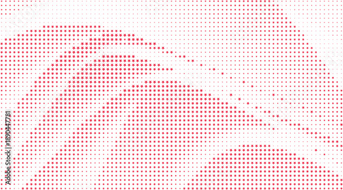 Red star halftone pattern on white background, Bold red star halftone abstract backdrop